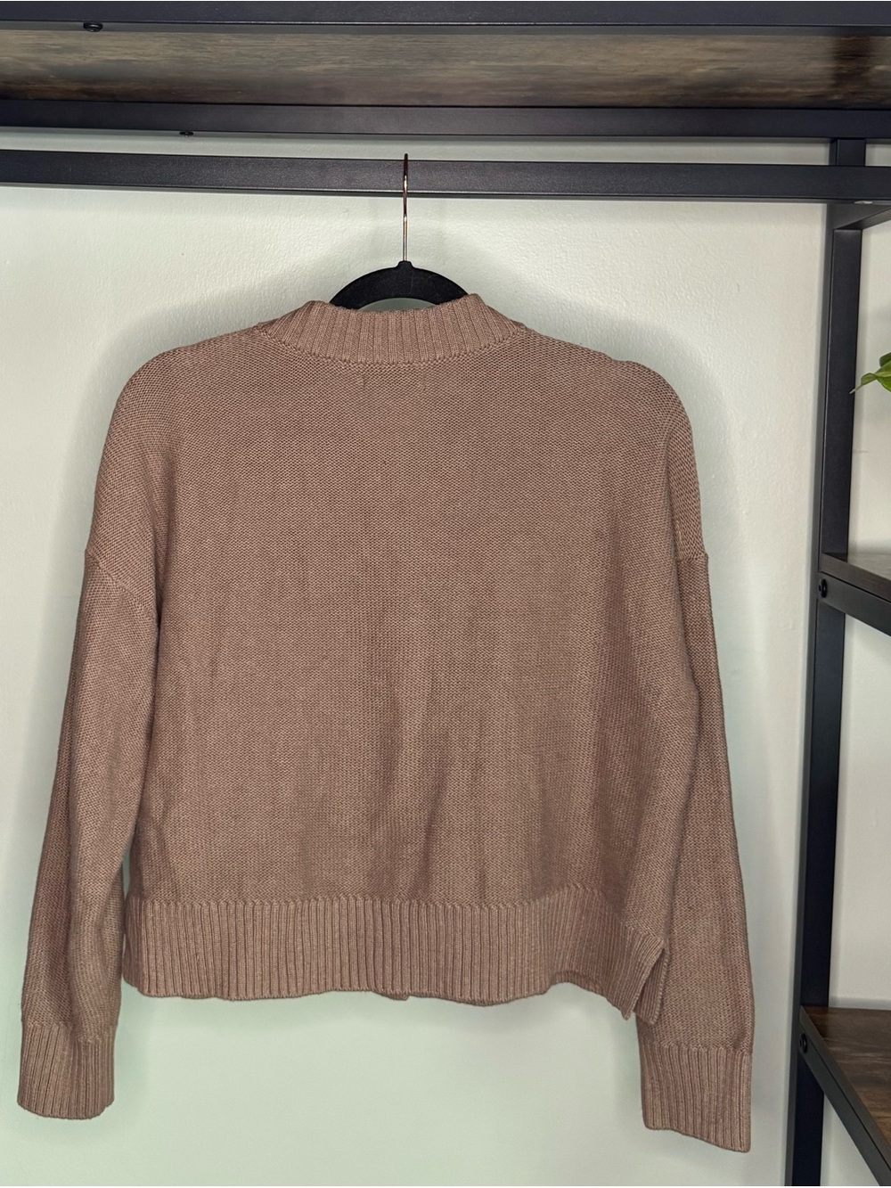 Quince Cafe au Lait Cropped Button-Front Cardigan - Picture 6 of 8